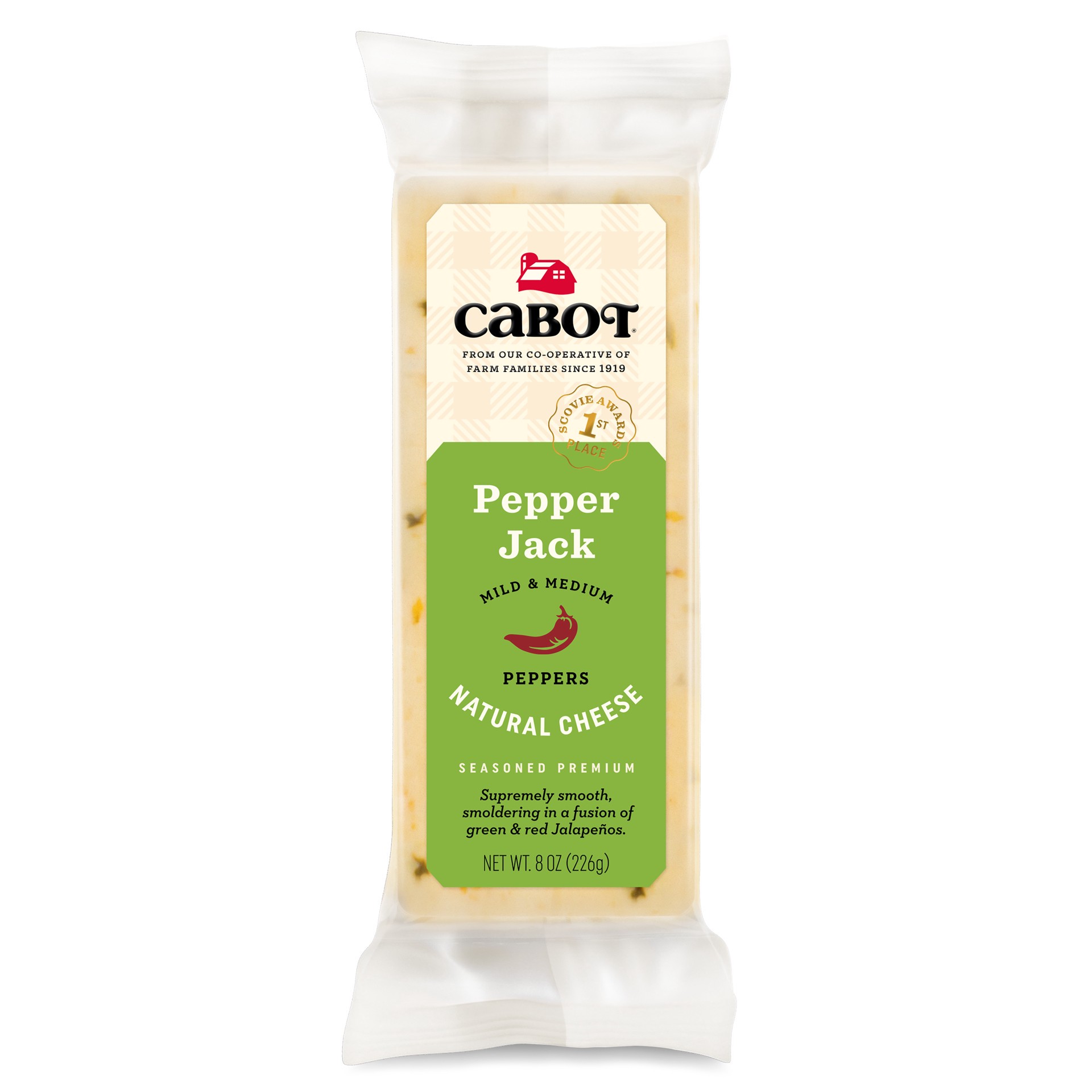 slide 1 of 1, Cabot Creamery Pepper Jack Cheese Snack Sticks - (10) .75 oz. Snack Sticks, 8 oz