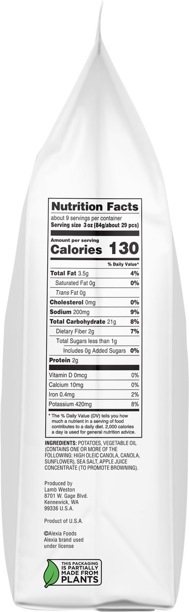 slide 3 of 9, Alexia Fries, with 4 Simple Ingredients, House Cut, 28 oz