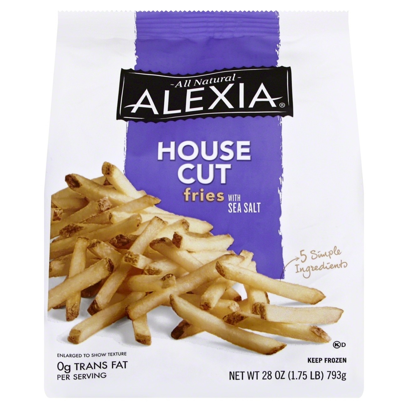 slide 1 of 1, Alexia House Cut Fries With Sea Salt, 28 oz