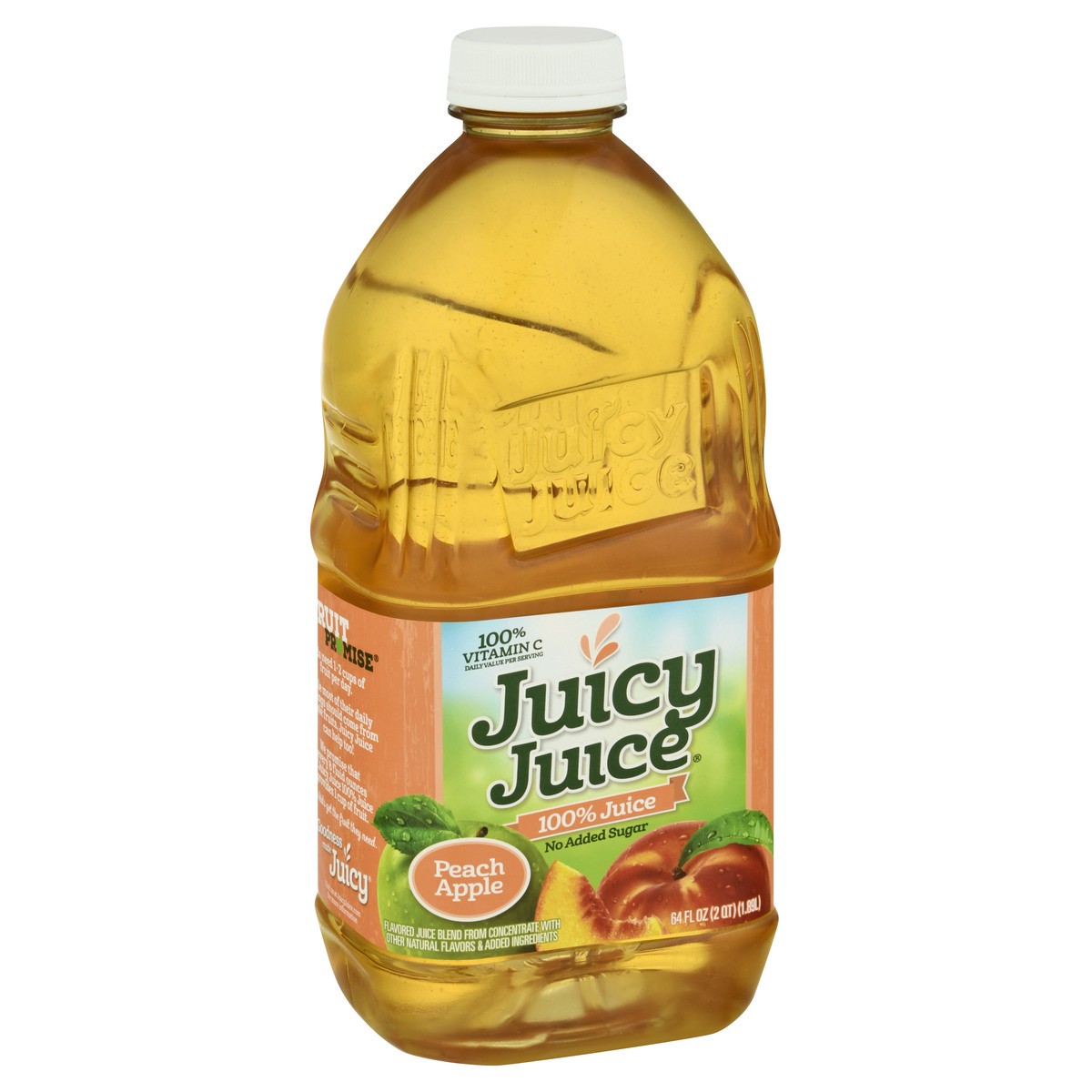 slide 4 of 9, Juicy Juice 100% Juice, Peach Apple, 64 FL OZ Bottle, 64 oz