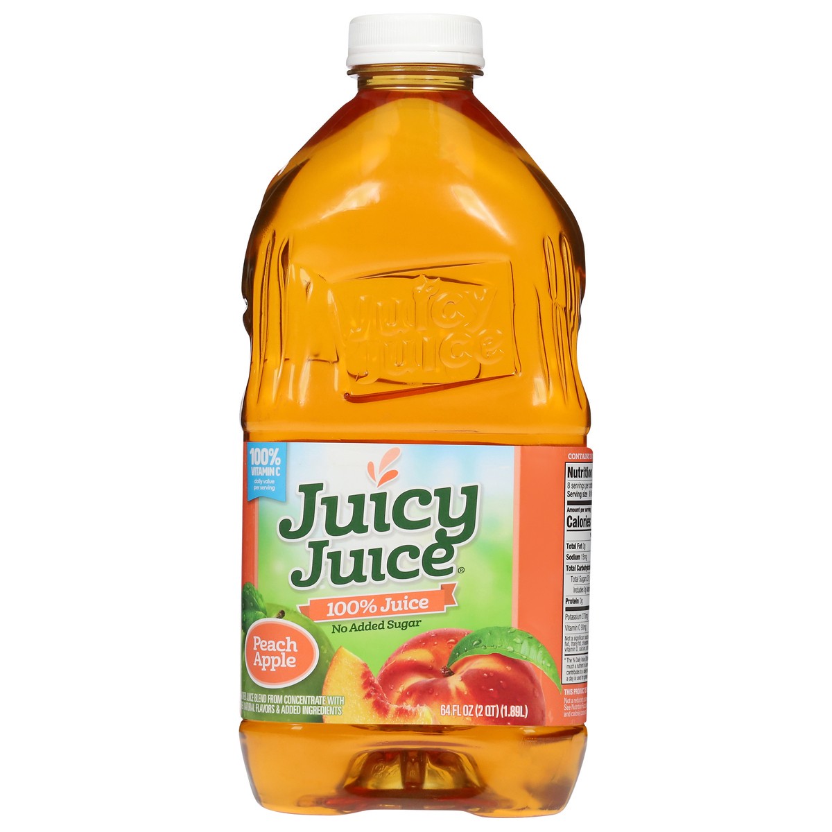 slide 1 of 9, Juicy Juice Peach Apple 100% Juice 64 fl oz, 64 fl oz