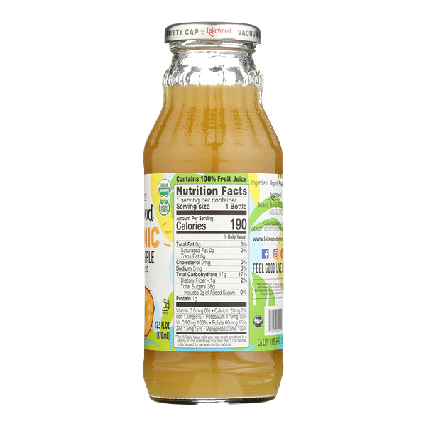 slide 3 of 5, Lakewood Organic Pure Pineapple Juice, 12.5 fl oz