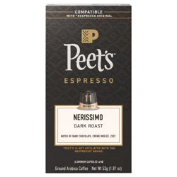 Peet's Coffee, Nerissimo (Intensity 11) Dark Roast Capsules - 10ct Capsules