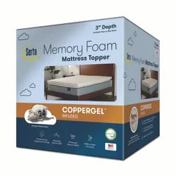 Serta 3 inch Coppergel Mattress Topper - Queen