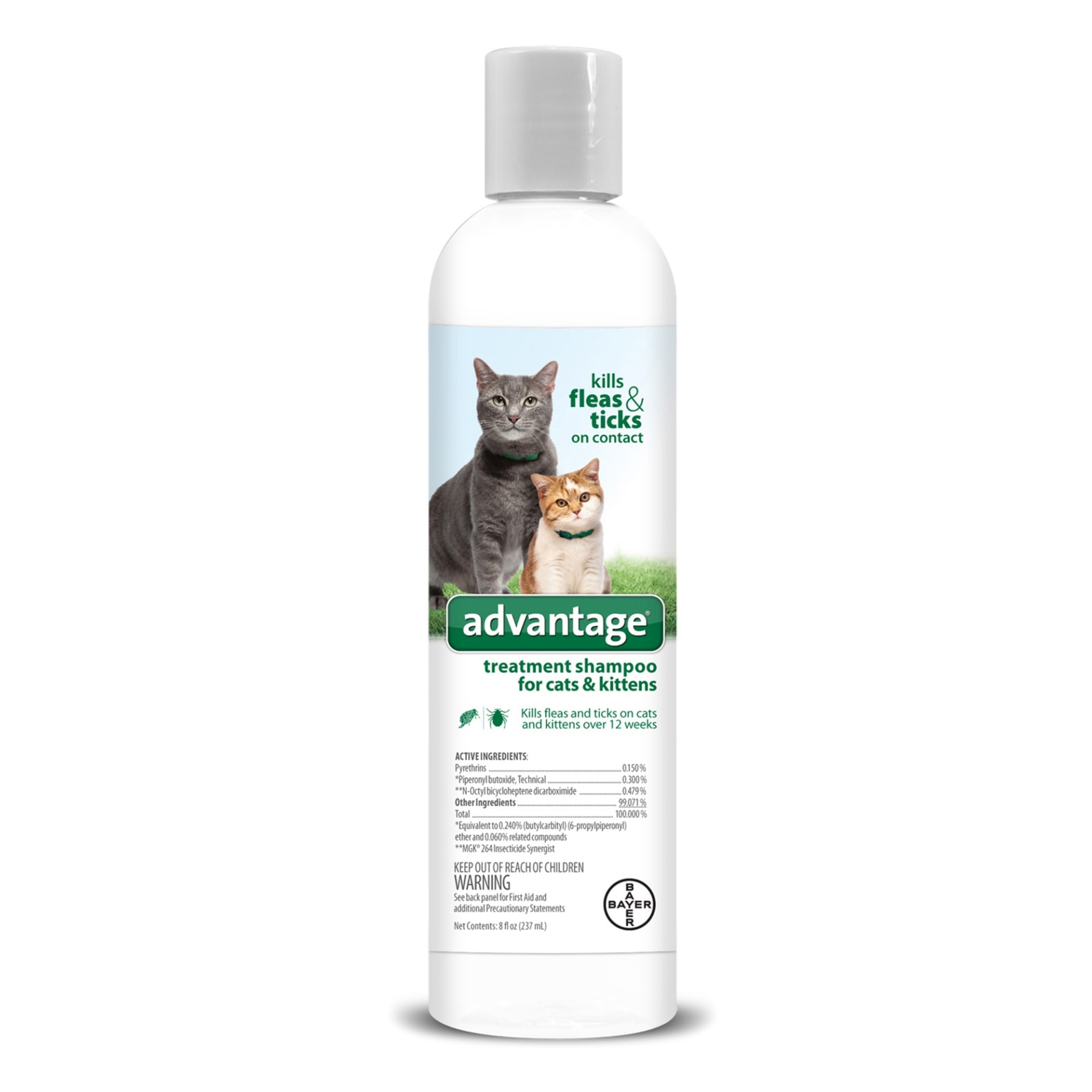 slide 1 of 1, advantage Flea & Tick Treatment Shampoo for Cats & Kittens, 8 fl oz