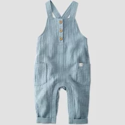 Little Planet by Carter's Baby Boys' Organic Cotton Creek Gauze Overalls - Blue 12M