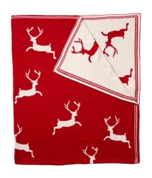 Red Cotton Throw Blanket