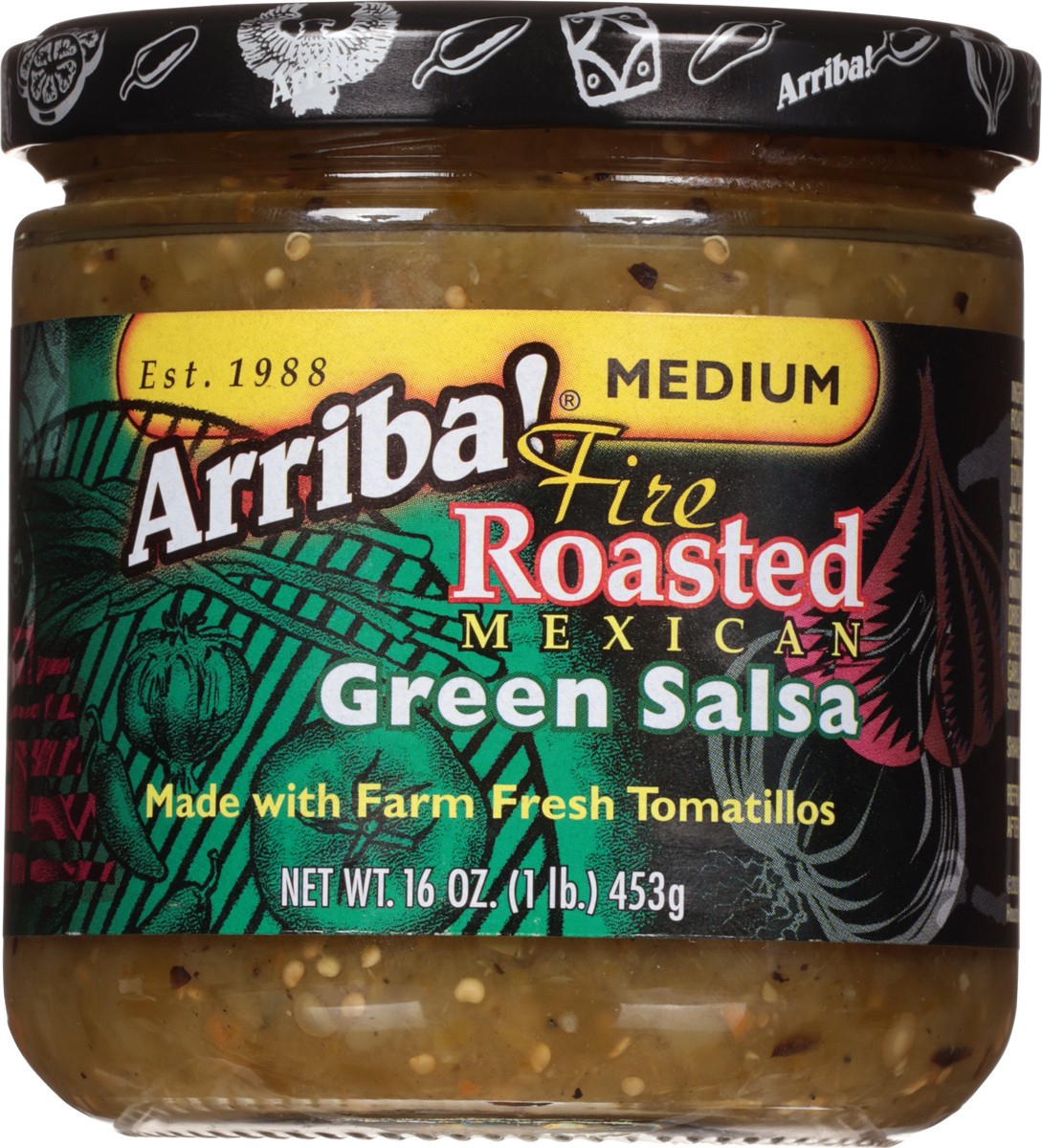 slide 9 of 9, Arriba! Medium Fire Roasted Mexican Green Salsa 16 oz, 16 oz