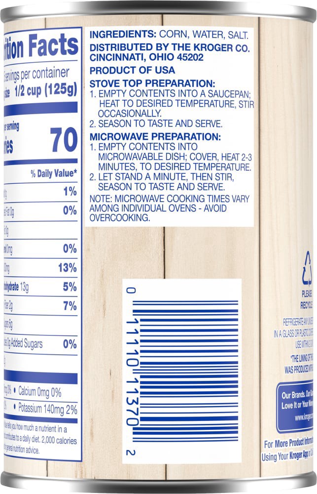 slide 3 of 5, Kroger Super Sweet Golden Whole Kernel Corn - 15.25 oz, 15.25 oz