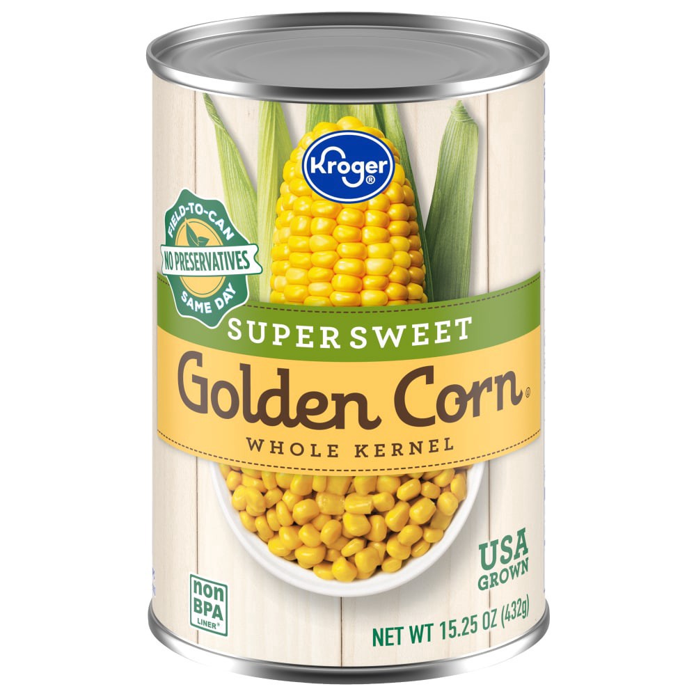 slide 1 of 5, Kroger Super Sweet Golden Whole Kernel Corn - 15.25 oz, 15.25 oz