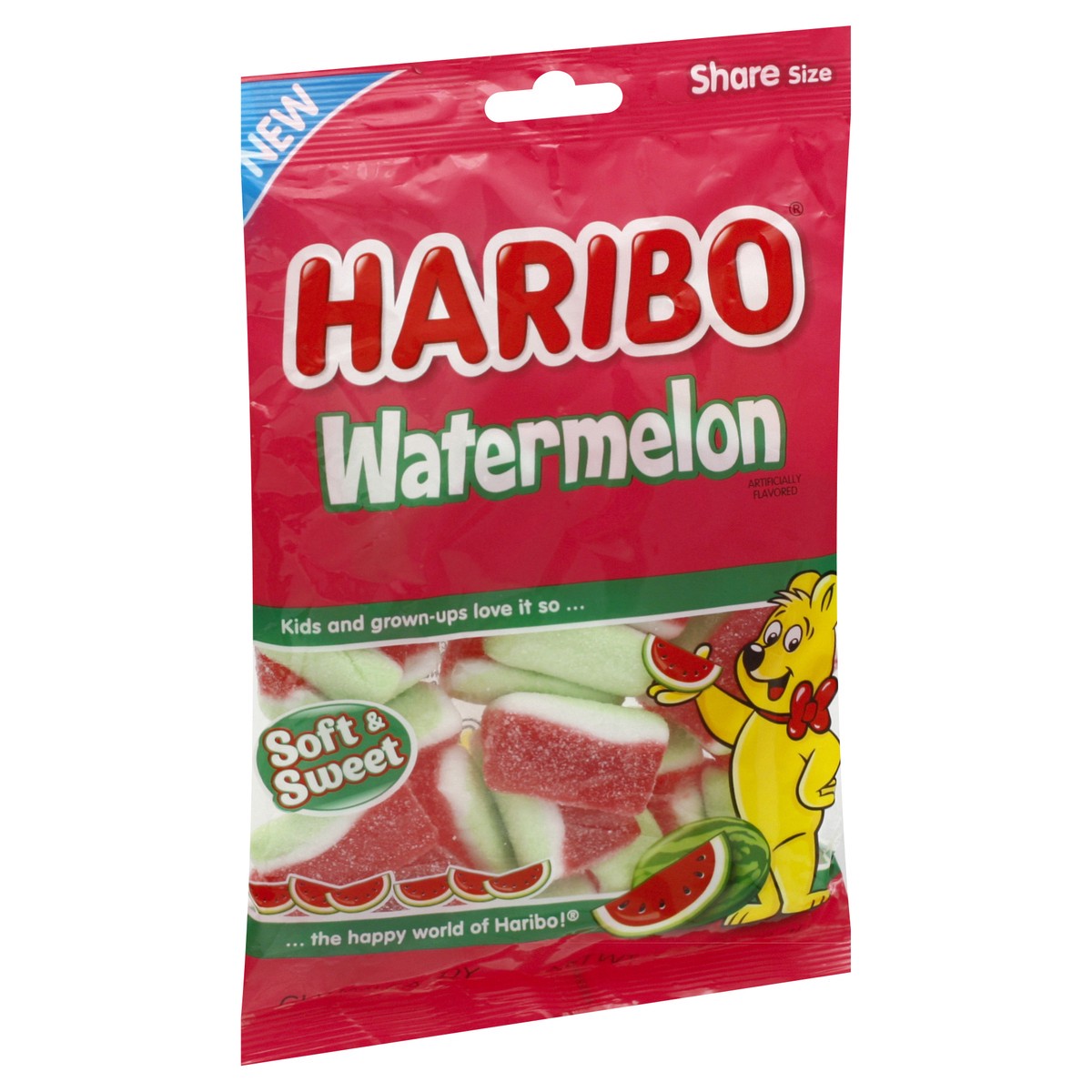 slide 2 of 9, Haribo Share Size Soft & Sweet Watermelon Gummi Candy 6.3 oz, 6.3 oz