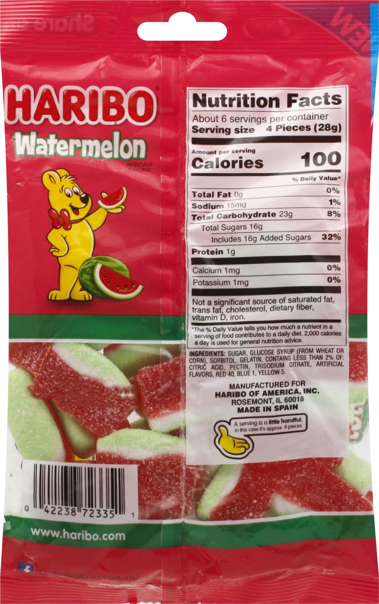 slide 5 of 9, Haribo Share Size Soft & Sweet Watermelon Gummi Candy 6.3 oz, 6.3 oz