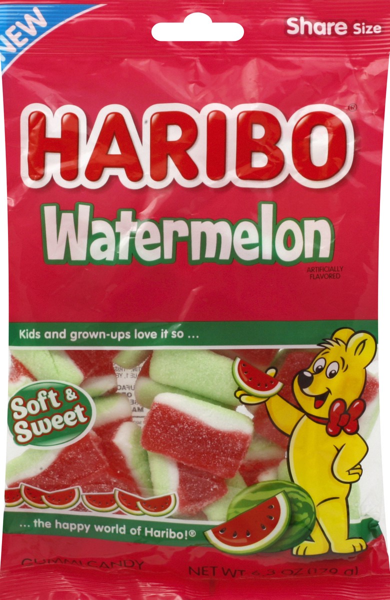 slide 6 of 9, Haribo Share Size Soft & Sweet Watermelon Gummi Candy 6.3 oz, 6.3 oz
