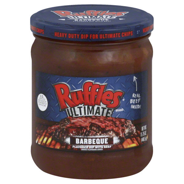 slide 1 of 1, Ruffles Ultimate BBQ Dipglass jar, 1 ct