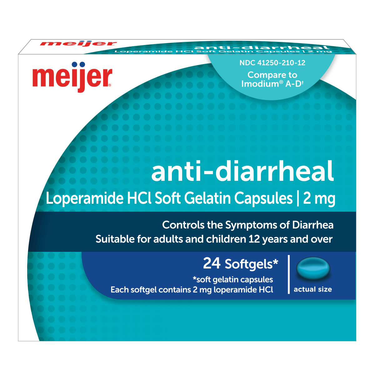 slide 1 of 4, Meijer Anti-Diarrheal Softgels, 24 ct