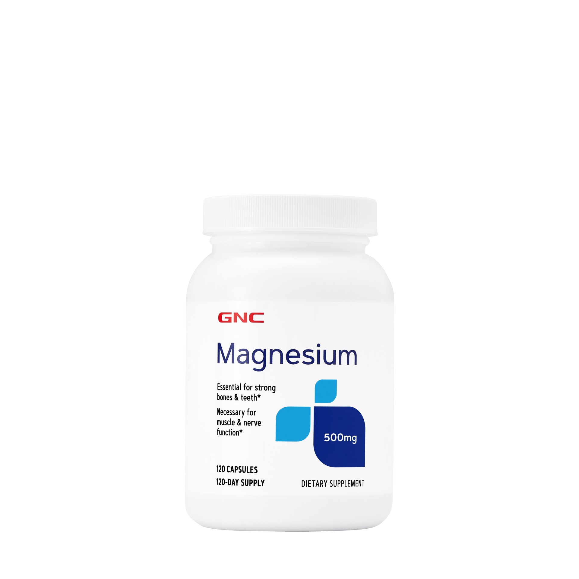 slide 1 of 2, GNC Magnesium Capsules 500mg, 120 ct