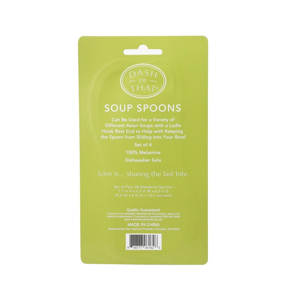 slide 2 of 3, Dash Of That 4 Soup Spoons - Black, 4 ct