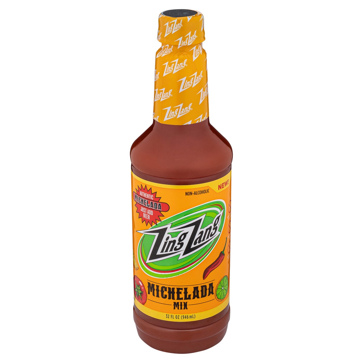 slide 2 of 13, Zing Zang Michelada Mix, Non-Alcoholic Cocktail Mixer- 32 fl oz, 32 fl oz