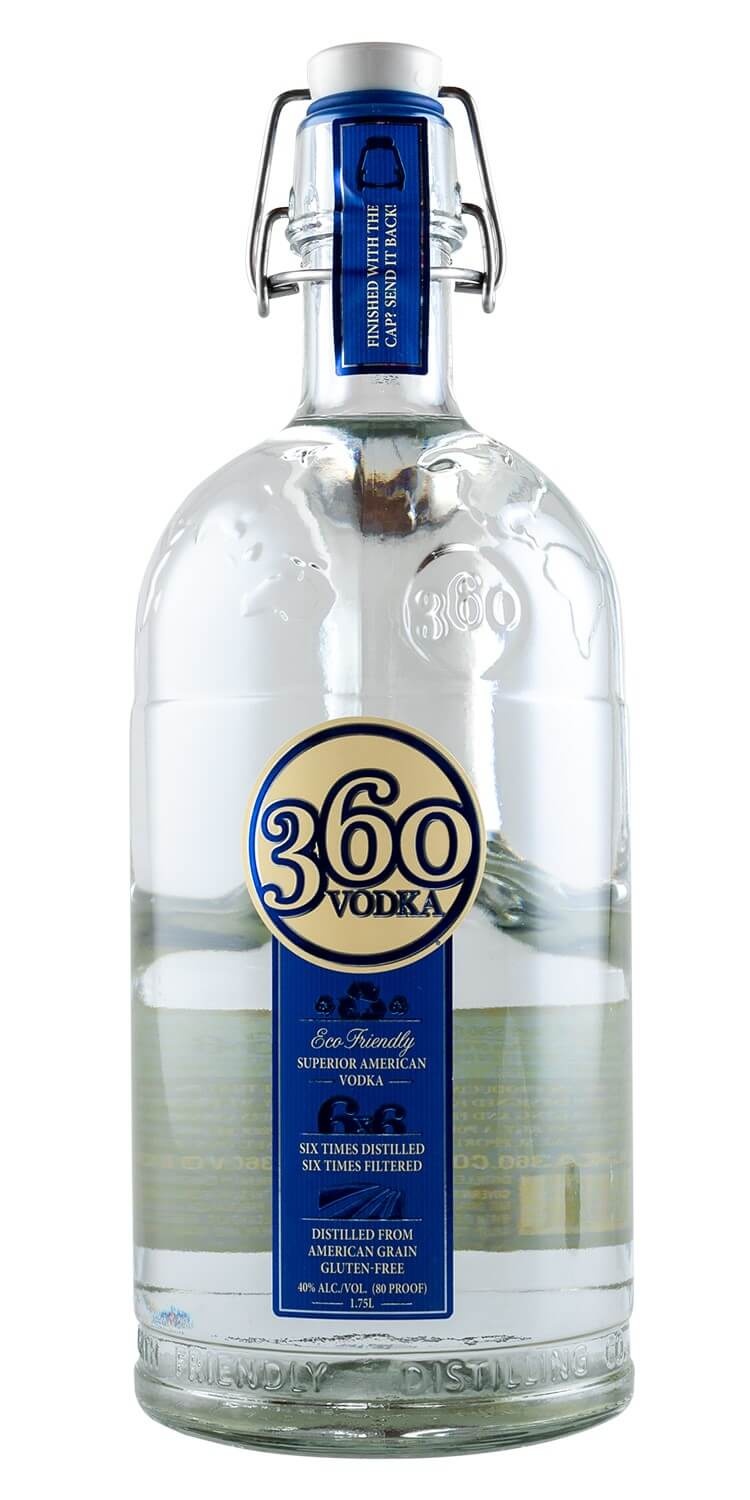 slide 1 of 1, 360 Vodka Bottle, 1.75 liter