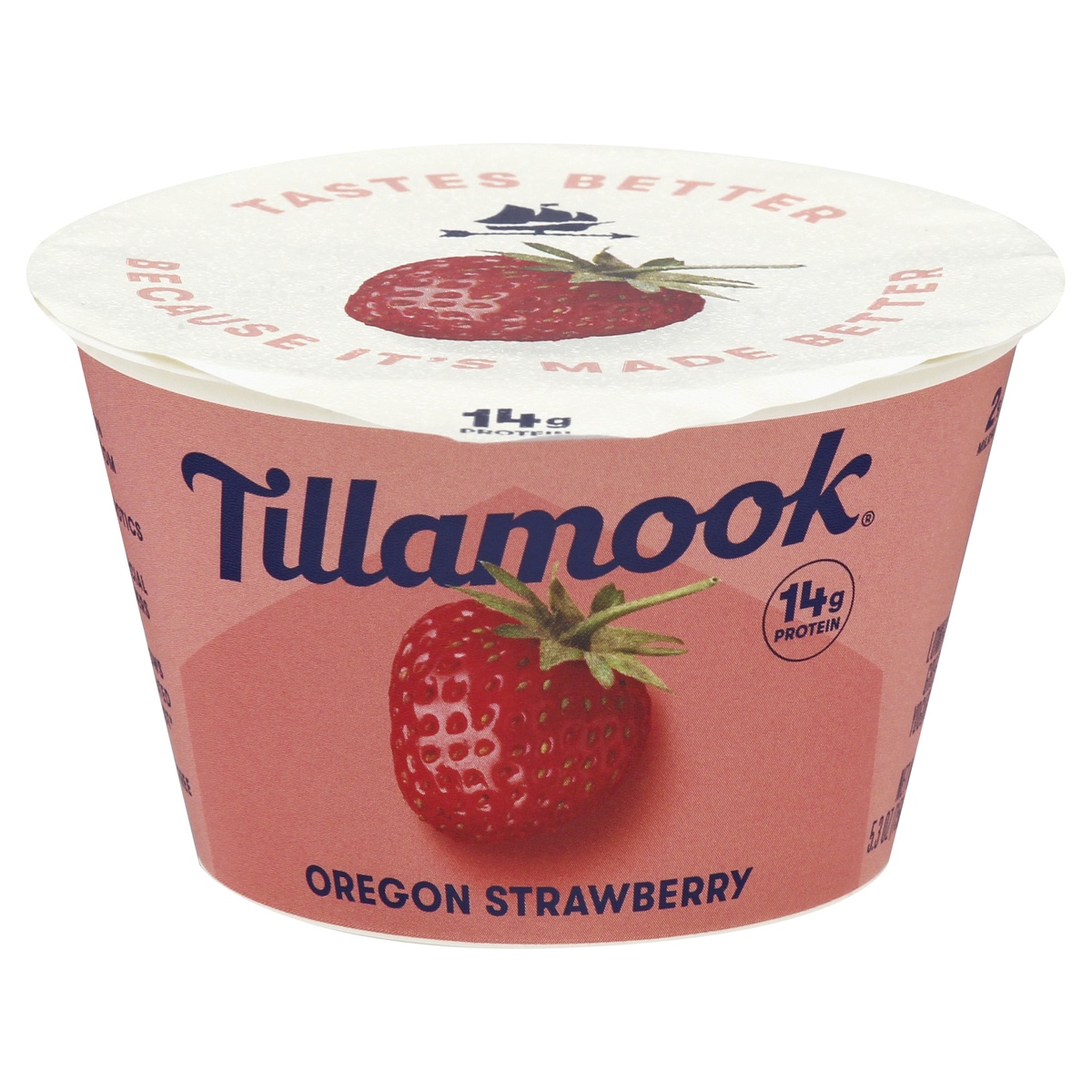 slide 1 of 9, Tillamook Farmstyle Greek Oregon Strawberry Yogurt, 