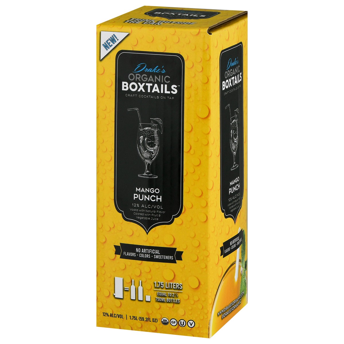 slide 7 of 12, Drake's Organic Spirits Boxtails Mango Punch Cocktails 59.2 fl oz, 59.2 fl oz