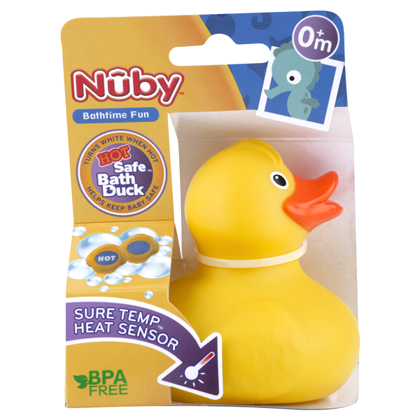 slide 1 of 1, Nuby Heat Sensitive Bath Duck, 1 ct