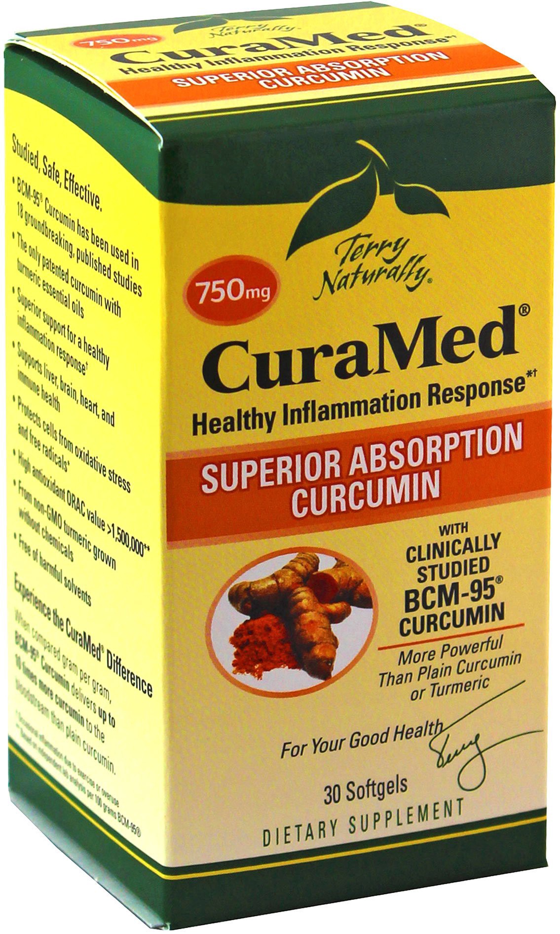 slide 1 of 1, Terry Naturally CuraMed Softgels, 30 ct