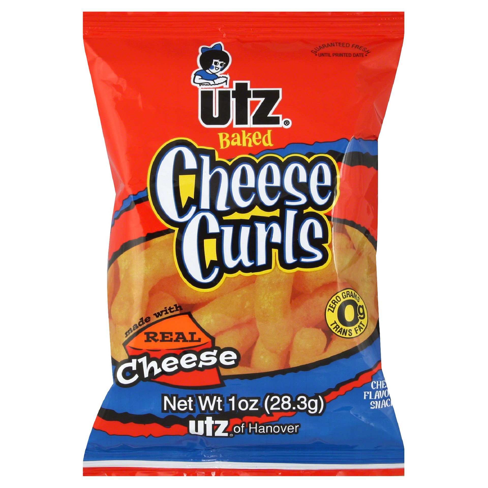 slide 1 of 1, Utz Cheese Curls, Baked Cheddar, 1 oz