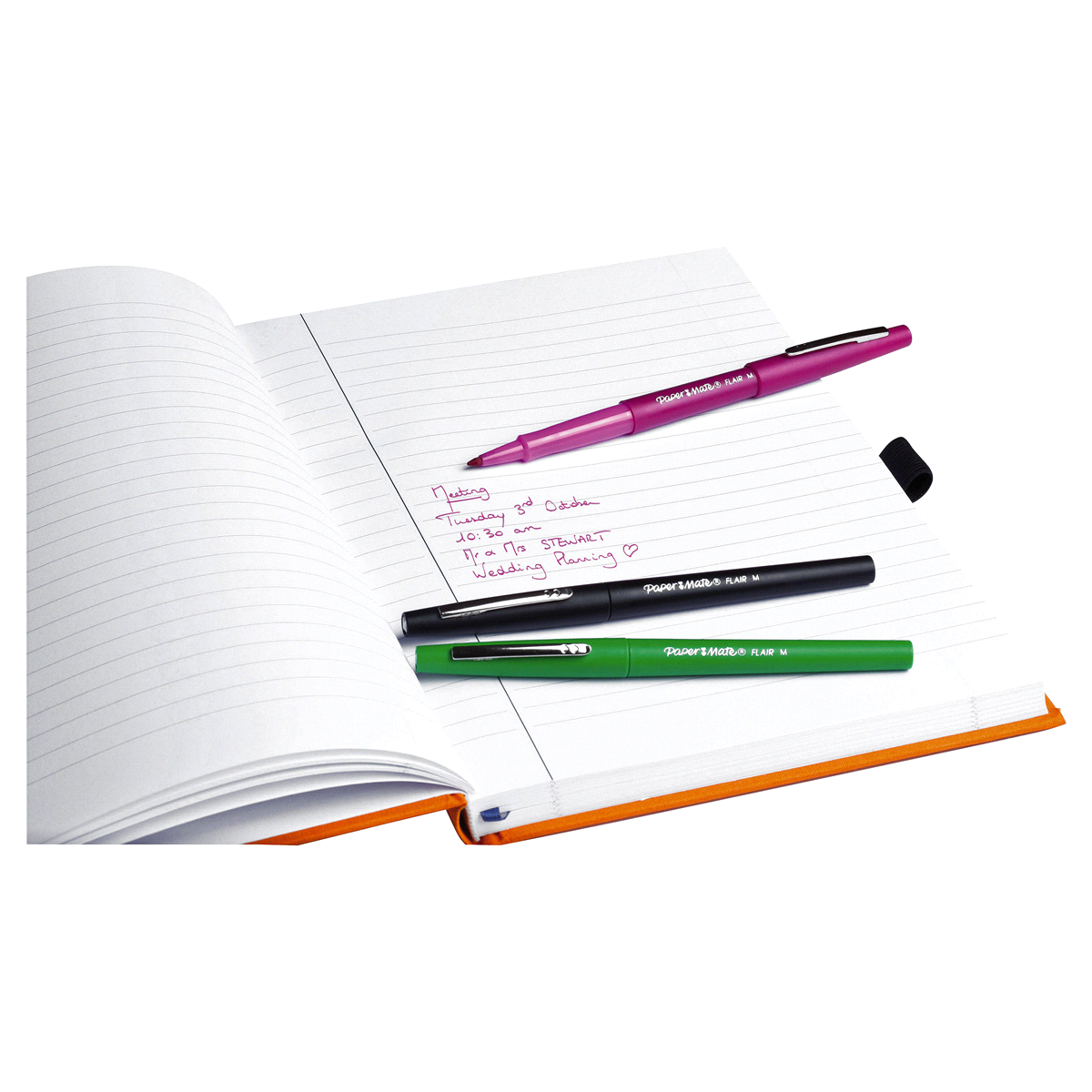 slide 4 of 4, Paper Mate Flair Felt Tip Pens, Medium Point, Business Colors, 4 ct