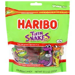 Haribo Twin Snakes Gummi Candy Share Size 12.5 oz