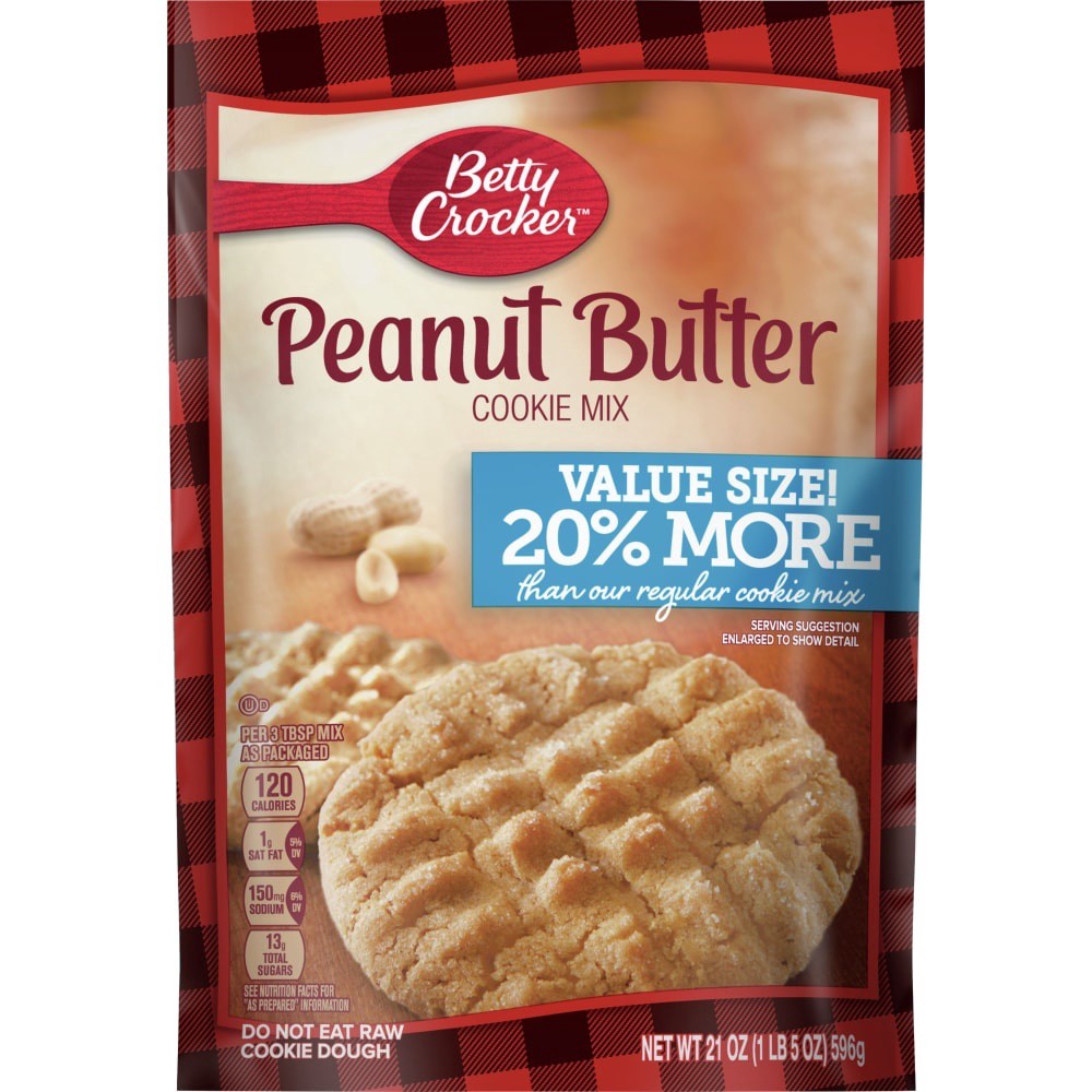 slide 1 of 3, Betty Crocker Value Size Peanut Butter Cookie Mix, 21 oz