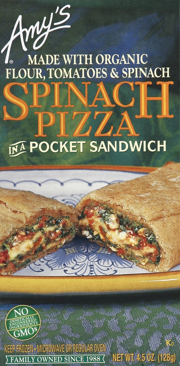 slide 3 of 4, Amy's Spinach Pizza Pocket, 4.5 oz