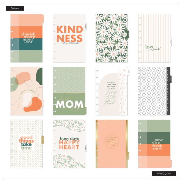 slide 4 of 7, 2024 Happy Planner Monthly/Weekly Mini Happy Planner, 4-3/5"" X 7"", Apricot & Sage, January To December, Ppmd12-147, 1 ct