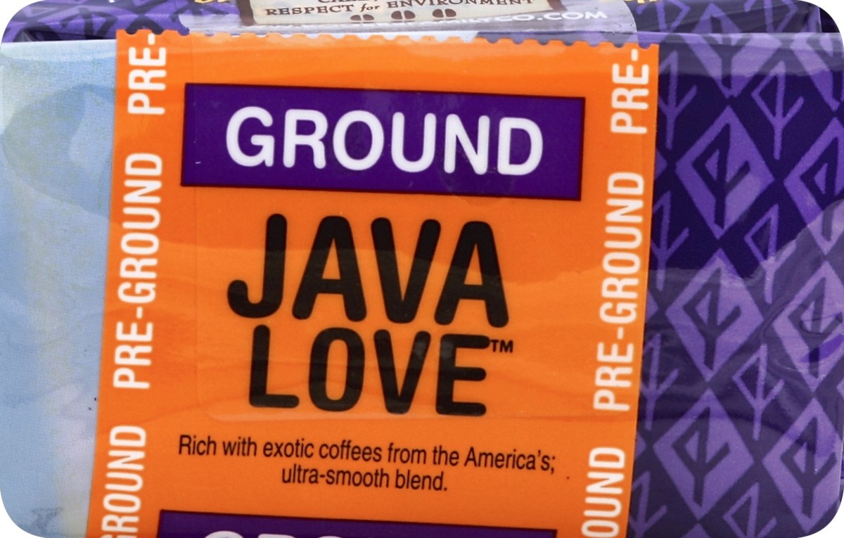 slide 2 of 5, The Organic Coffee Co. Regular Roast Ground Java Love Coffee 12 oz, 12 oz