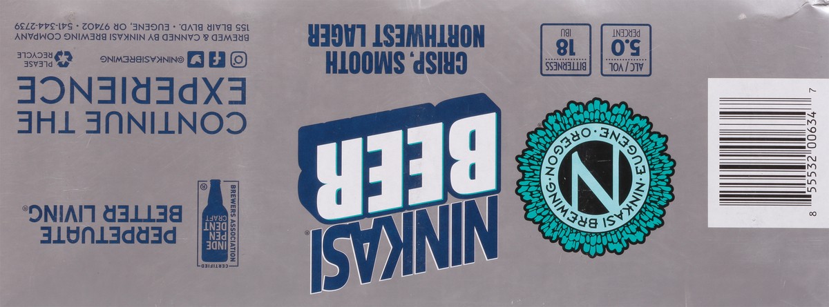 slide 5 of 10, Ninkasi Premium Lager Gold Beer 15-Pack 15 - 12 fl oz Cans, 15 ct