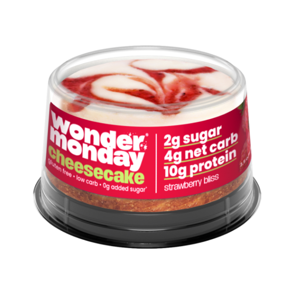 slide 1 of 1, Wonder Monday Strawberry Bliss Cheesecake, 3.5 oz