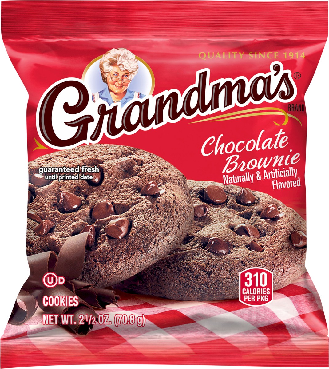 slide 3 of 3, Grandma's Cookies Chocolate Brownie Naturally & Artificially Flavored 2 1/2 Oz, 2.5 oz