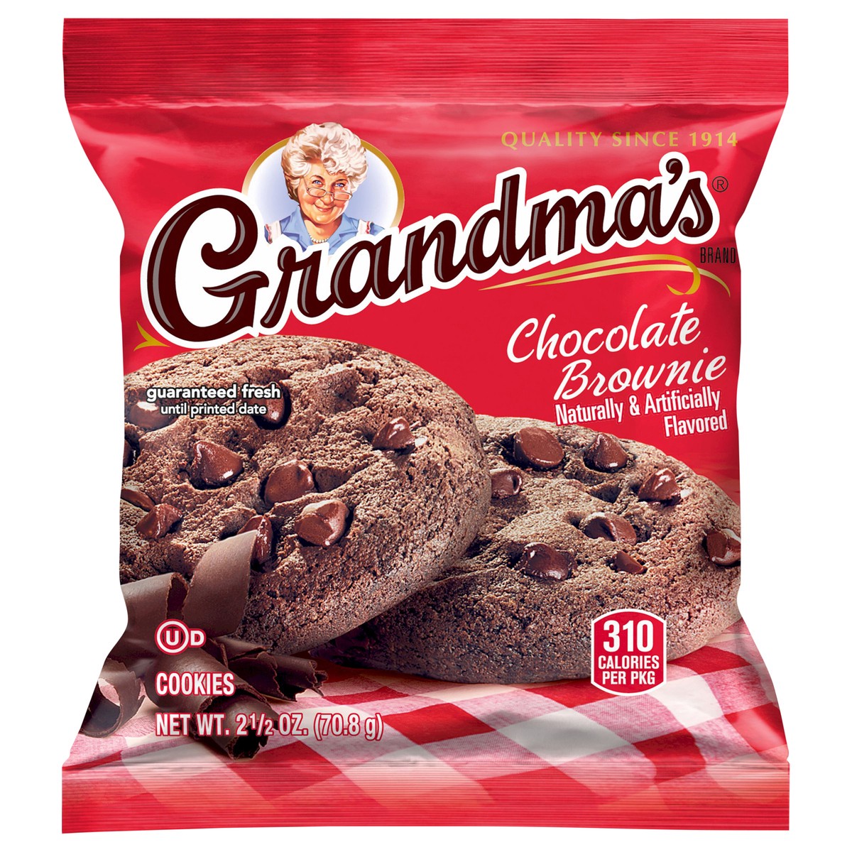 slide 1 of 3, Grandma's Cookies Chocolate Brownie Naturally & Artificially Flavored 2 1/2 Oz, 2.5 oz