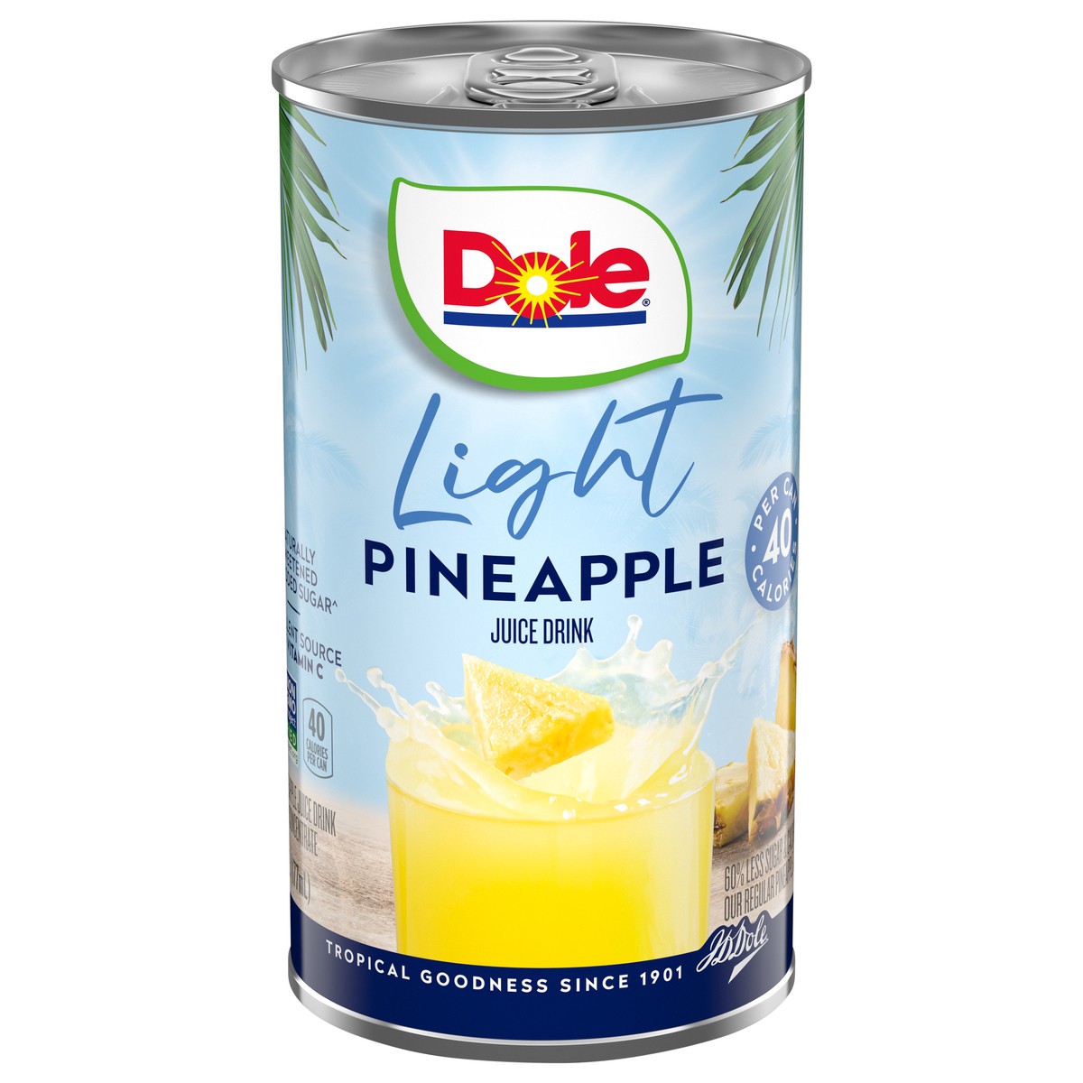 slide 4 of 14, DOLE Juice Light Pineapple Juice Drink Not From Concentrate 6oz Can Label SKU 00008 (7165616), 6 fl oz
