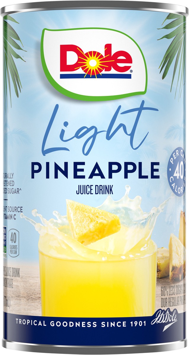 slide 13 of 14, DOLE Juice Light Pineapple Juice Drink Not From Concentrate 6oz Can Label SKU 00008 (7165616), 6 fl oz