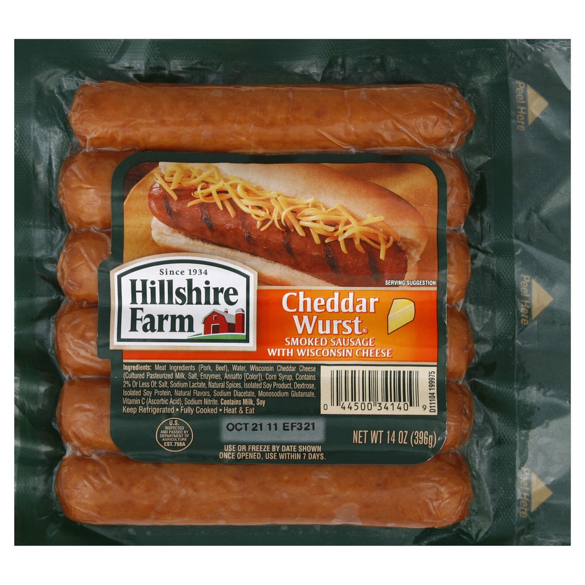 slide 4 of 6, Hillshire Farm Cheddar Wurst 14 oz, 14 oz