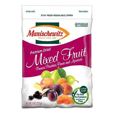 slide 1 of 1, Manischewitz Mixed Dried Fruit, 8 oz