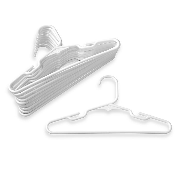 slide 1 of 1, Merrick Plastic Children's Clothes Hangers - White, 10 ct