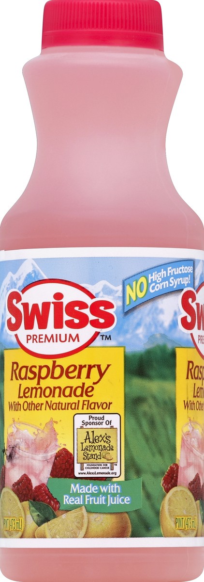 slide 4 of 4, Swiss Premium Raspberry Lemonade - 1 Pint Plastic Bottle - 1 pint, 1 ct