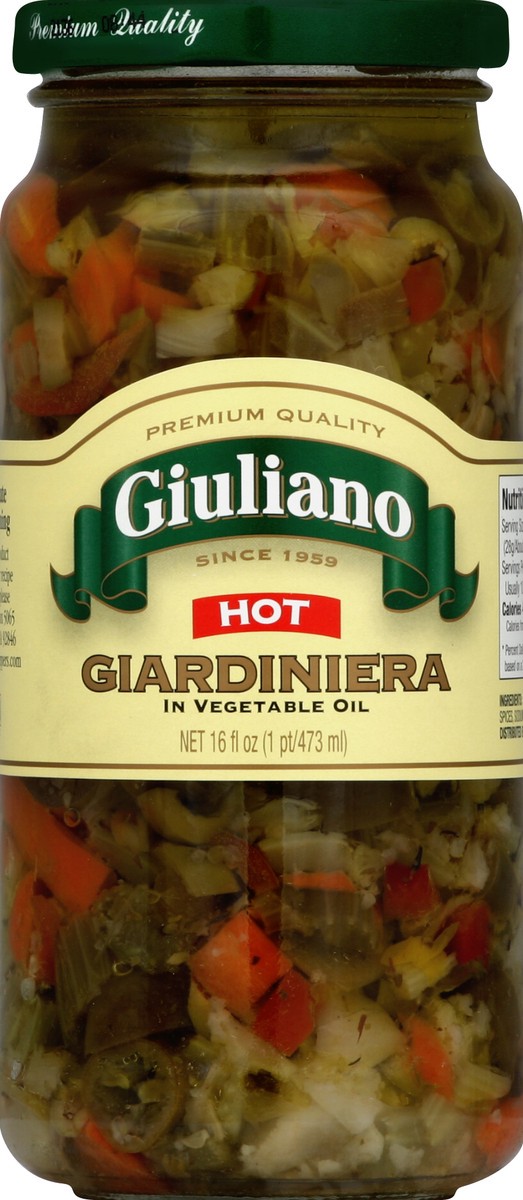slide 2 of 2, Giuliano Giardiniera Hot In Vegetable Oil, 16 oz