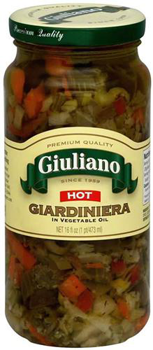 slide 1 of 2, Giuliano Giardiniera Hot In Vegetable Oil, 16 oz