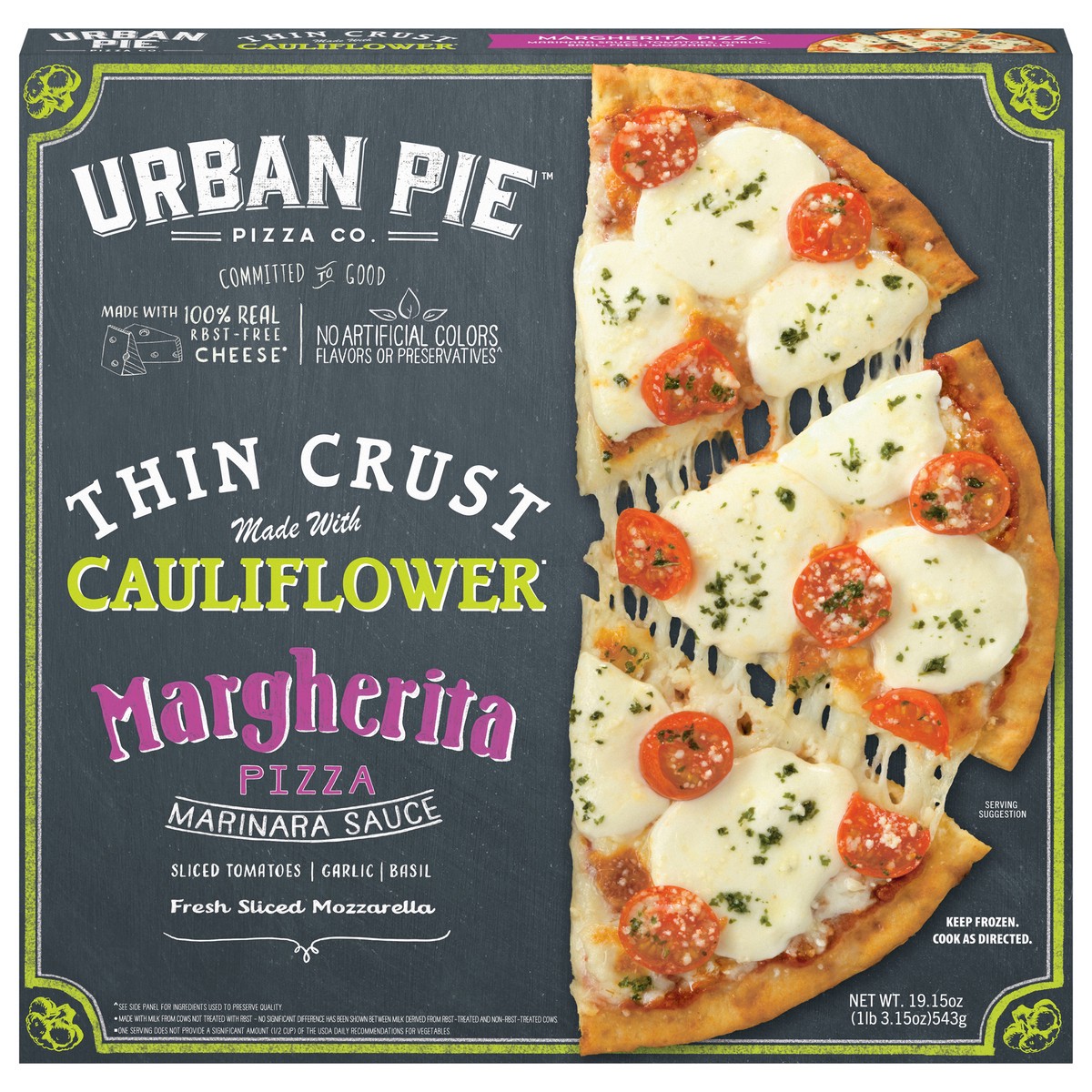 slide 1 of 1, Urban Pie Pizza Co. Thin Crust Margherita Pizza 19.15 oz, 19.15 oz