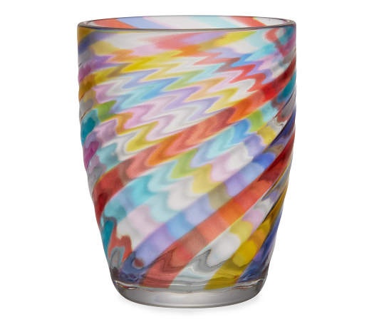 slide 1 of 1, Ripple Rainbow Plastic Short Glass, 1 ct