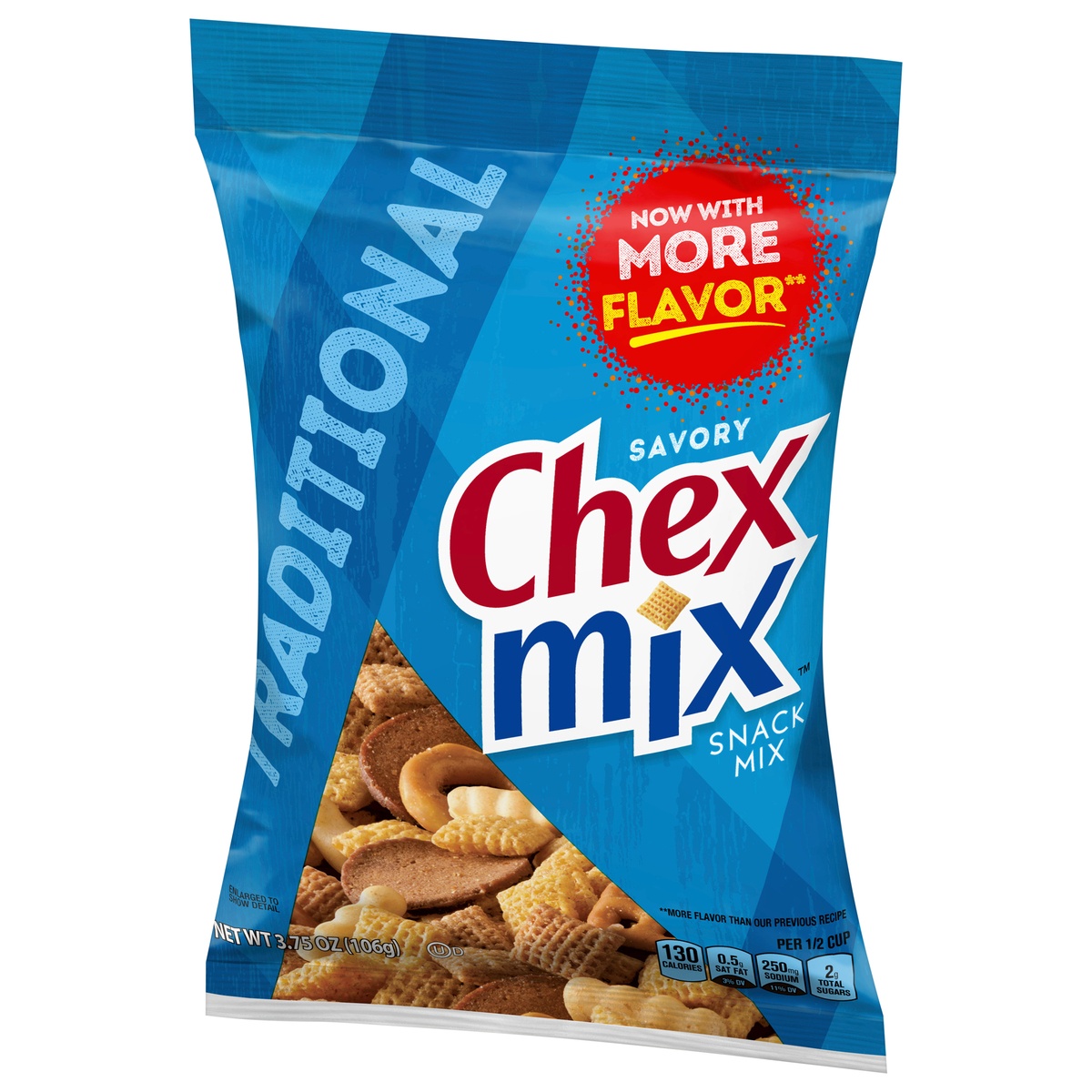 slide 3 of 11, Chex Mix Savory Snack Mix, Traditional,Bag, 3.75 oz