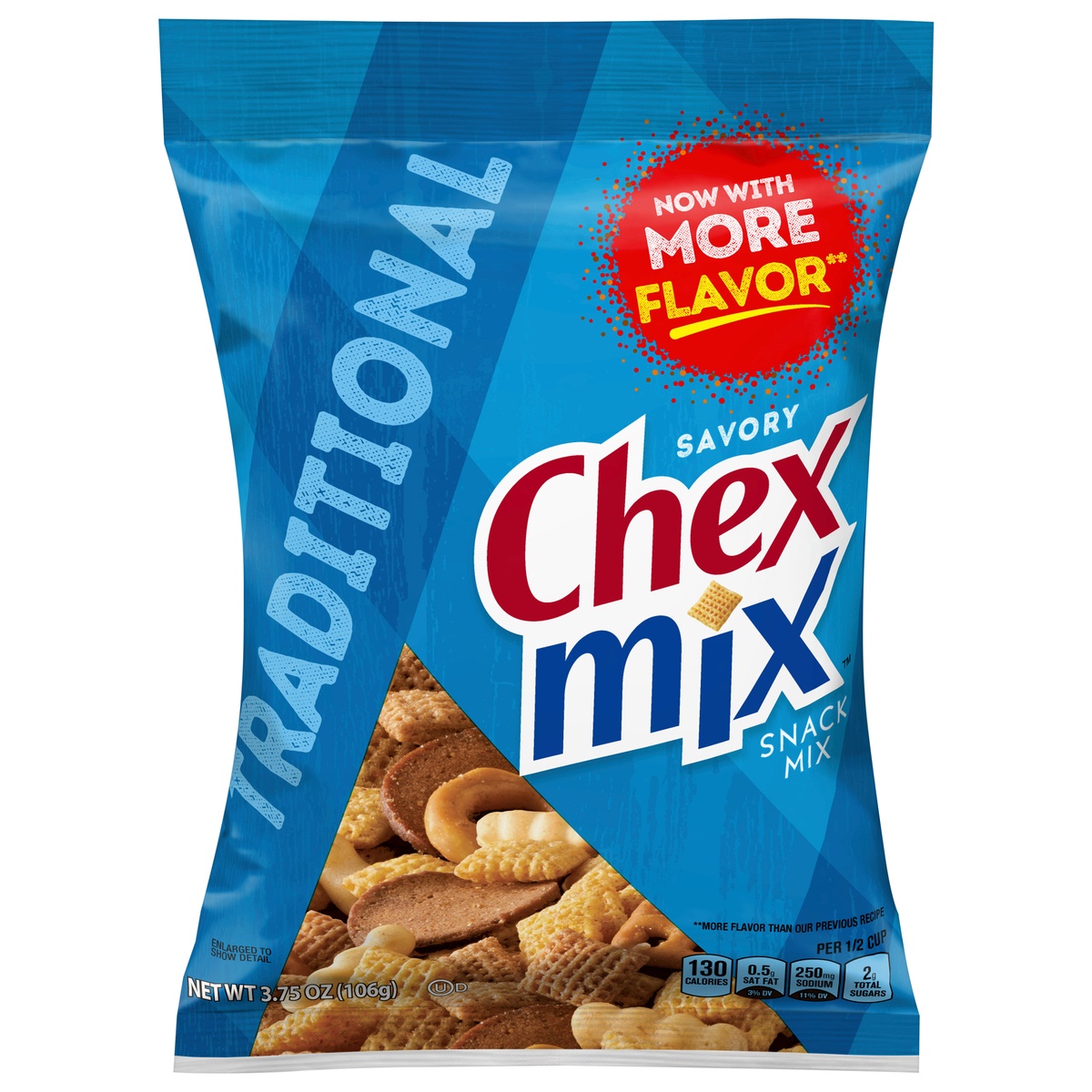 slide 11 of 11, Chex Mix Savory Snack Mix, Traditional,Bag, 3.75 oz